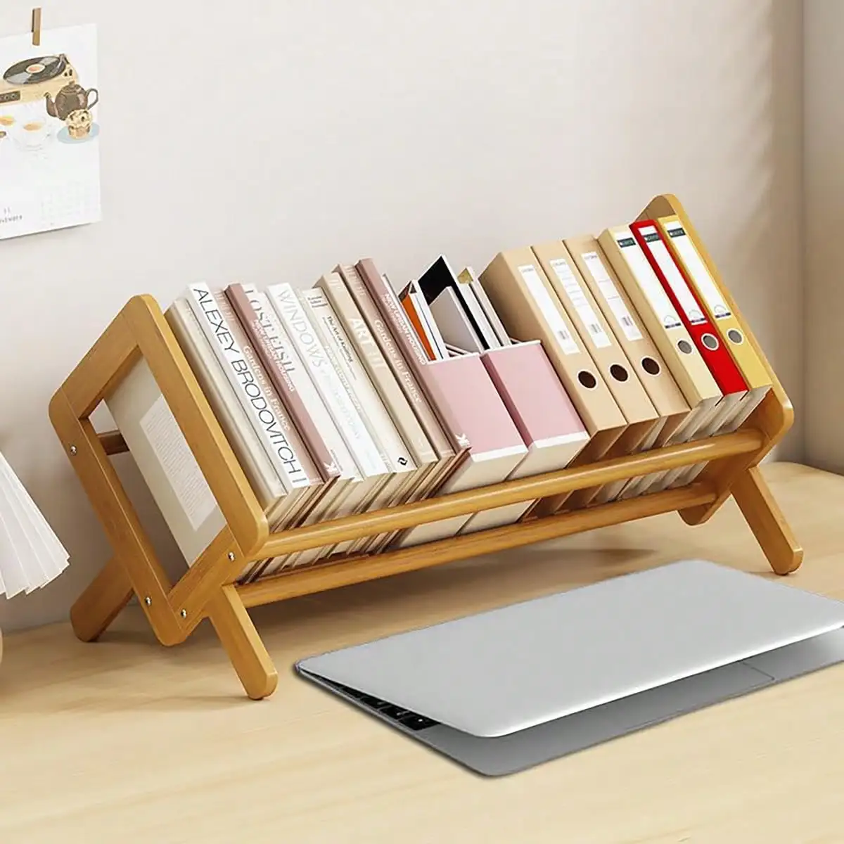 desktop bookshelf home living room small decoration bamboo decorative shelf desk multi shelf bookcase storage shelf